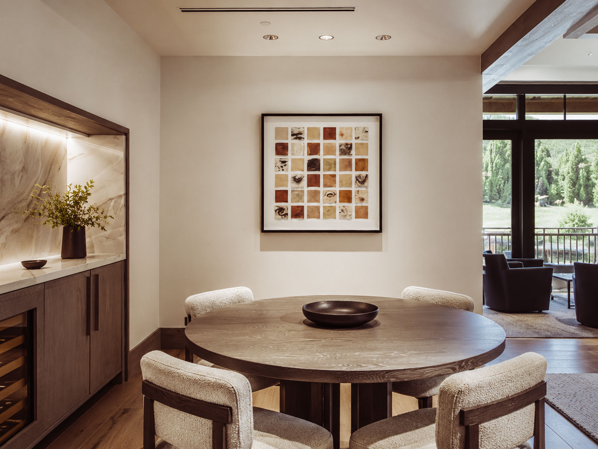 Montage Spanish Peaks residence — breakfast nook with earth grid