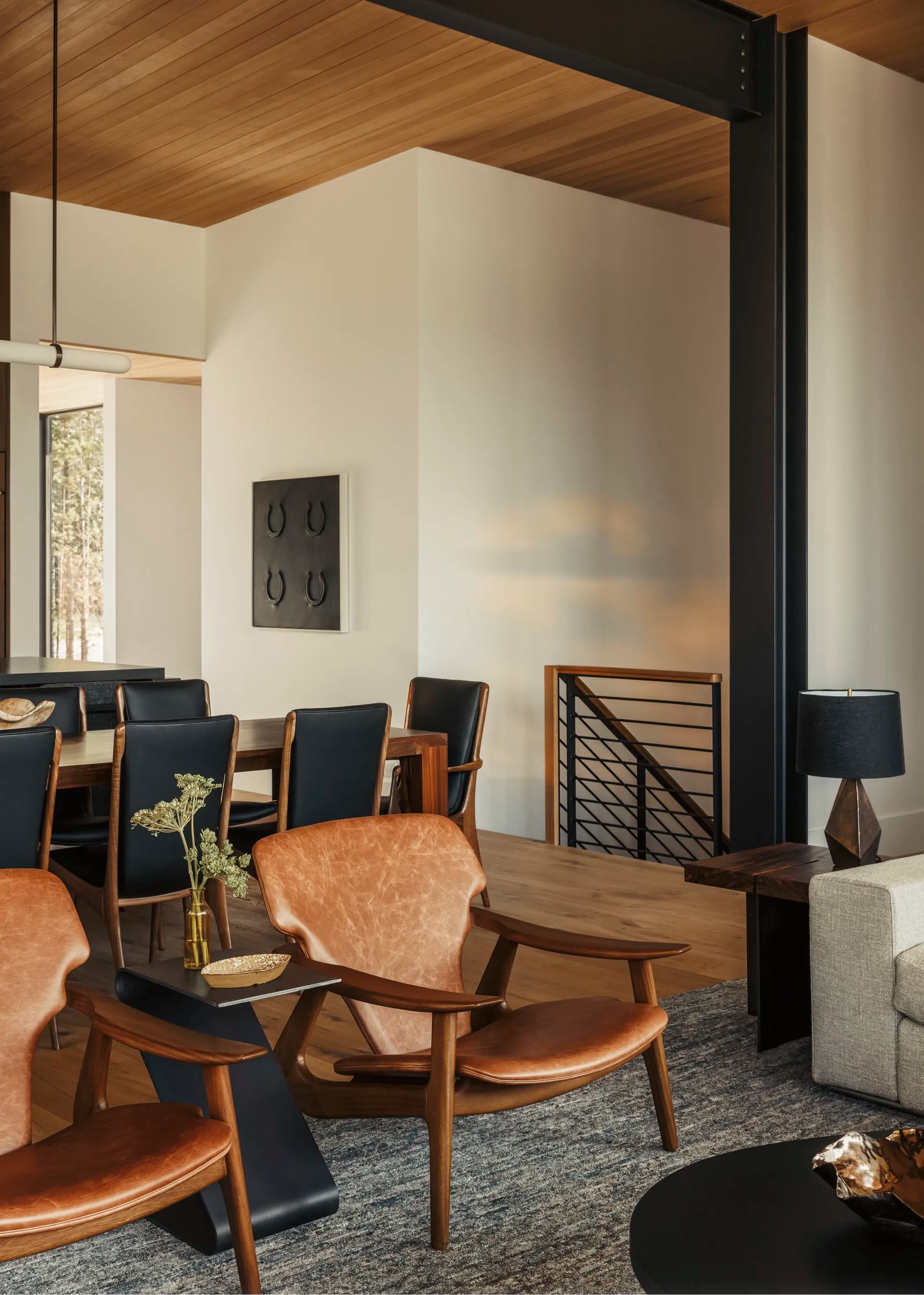 Moonlight Basin Residence — dining chairs and vignette