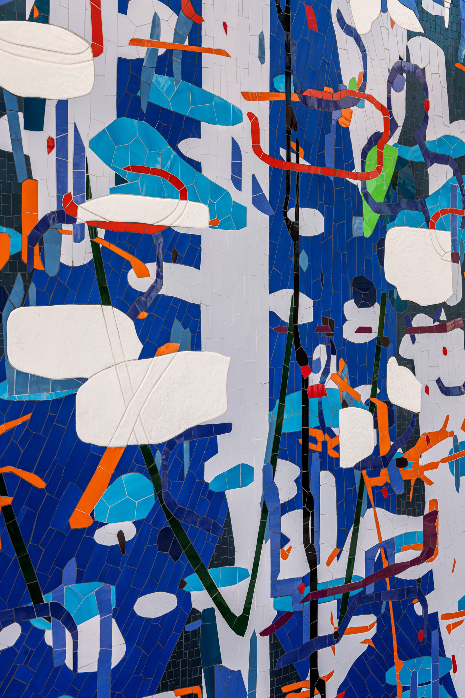 Amy Ellingson mosaic — atrium view across multiple building levels